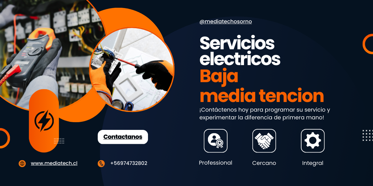 servicios electricos en osorno chile, baja y media tencion. Empalmes
